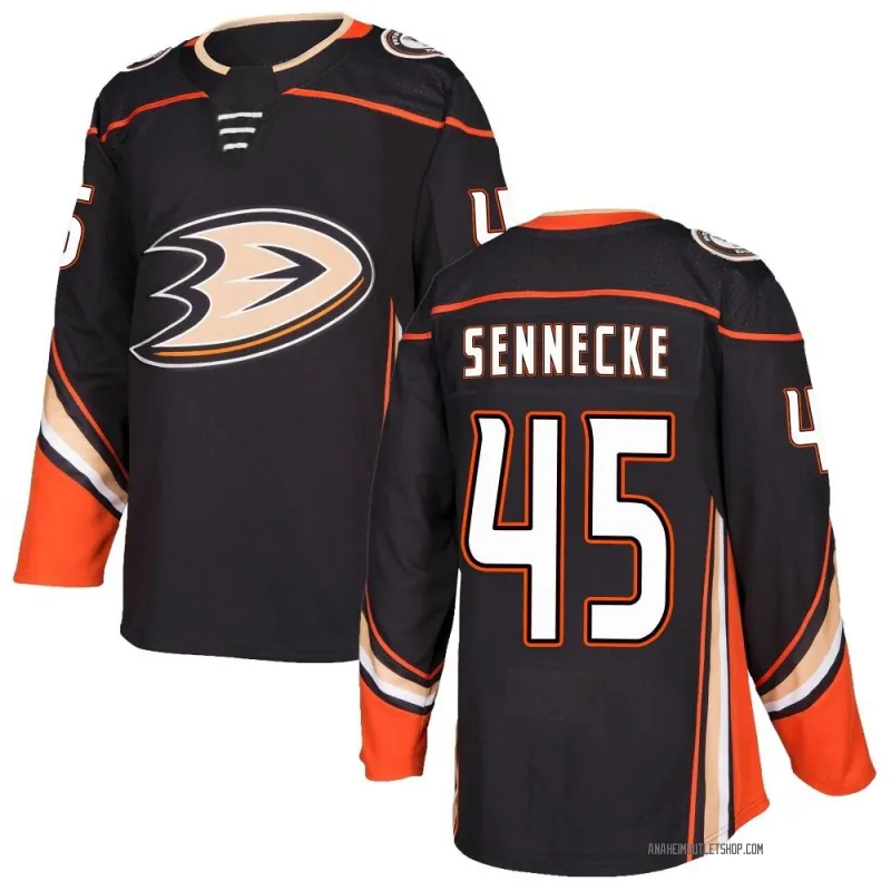 Black Men's Beckett Sennecke Authentic Anaheim Ducks Home Jersey