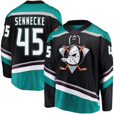Black Men's Beckett Sennecke Breakaway Anaheim Ducks Alternate Jersey