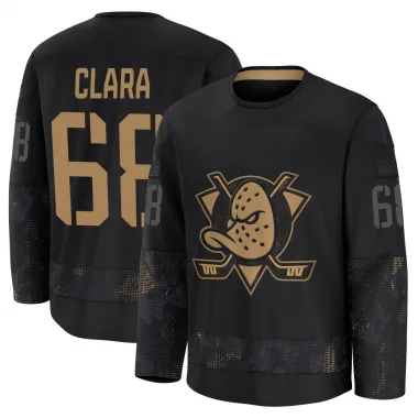 Black Men's Damian Clara Premium Anaheim Ducks 2024 Military Appreciation Practice Jersey