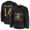 Black Men's Drew Helleson Premium Anaheim Ducks 2024 Military Appreciation Practice Jersey