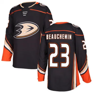 Black Men's Francois Beauchemin Authentic Anaheim Ducks Home Jersey