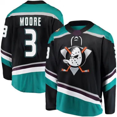 Black Men's Ian Moore Breakaway Anaheim Ducks Alternate Jersey