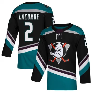 Black Men's Jackson LaCombe Authentic Anaheim Ducks Teal Alternate Jersey