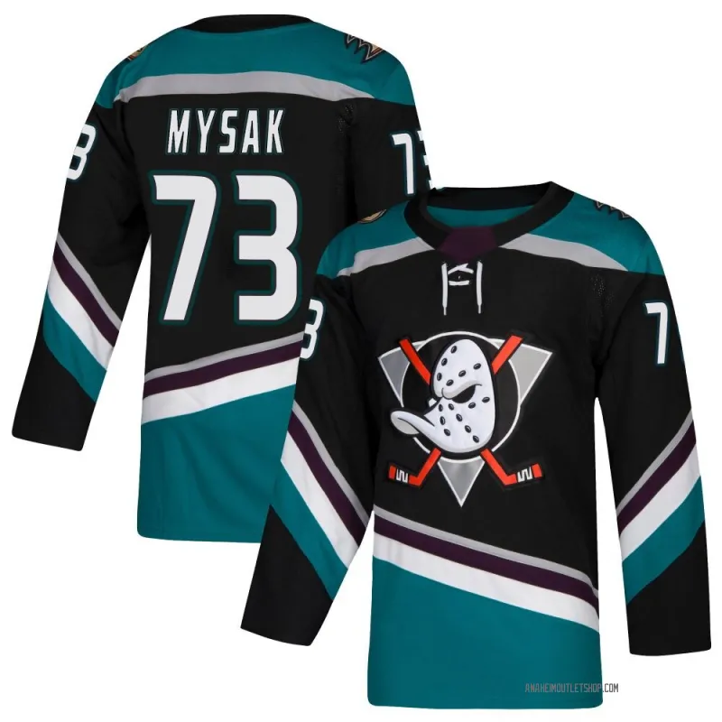 Black Men's Jan Mysak Authentic Anaheim Ducks Teal Alternate Jersey