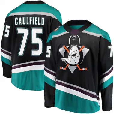 Black Men's Judd Caulfield Breakaway Anaheim Ducks Alternate Jersey