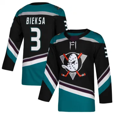 Black Men's Kevin Bieksa Authentic Anaheim Ducks Teal Alternate Jersey