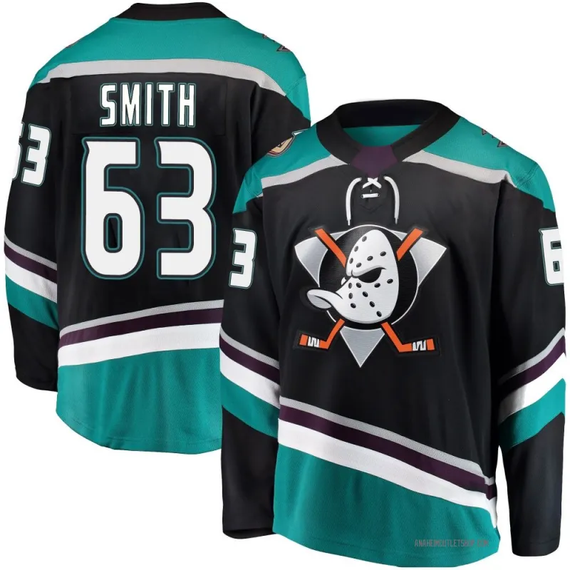 Black Men's Konnor Smith Breakaway Anaheim Ducks Alternate Jersey