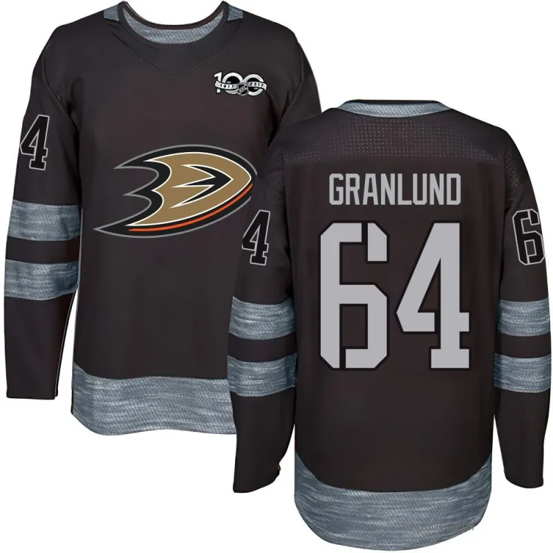 Black Men's Mikael Granlund Authentic Anaheim Ducks 1917-2017 100th Anniversary Jersey