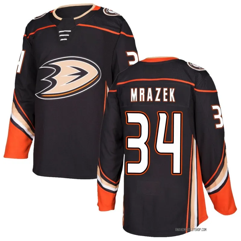Black Men's Petr Mrazek Authentic Anaheim Ducks Home Jersey