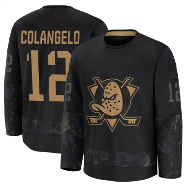 Black Men's Sam Colangelo Premium Anaheim Ducks 2024 Military Appreciation Practice Jersey
