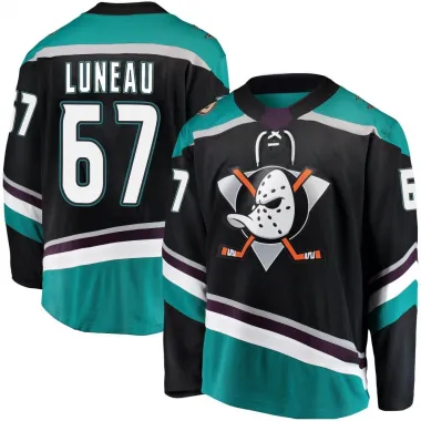 Black Men's Tristan Luneau Breakaway Anaheim Ducks Alternate Jersey