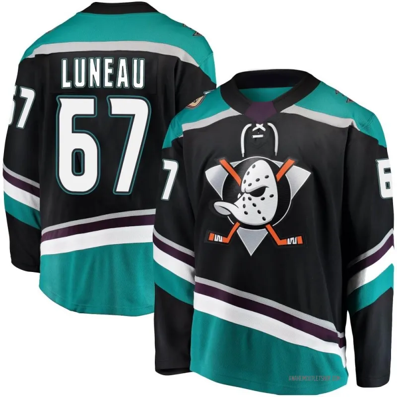 Black Men's Tristan Luneau Breakaway Anaheim Ducks Alternate Jersey
