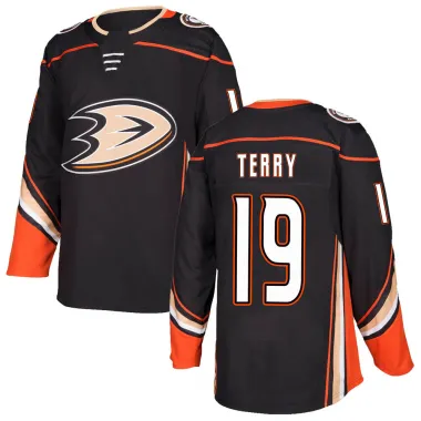Black Men's Troy Terry Authentic Anaheim Ducks Home Jersey