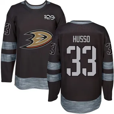 Black Men's Ville Husso Authentic Anaheim Ducks 1917-2017 100th Anniversary Jersey