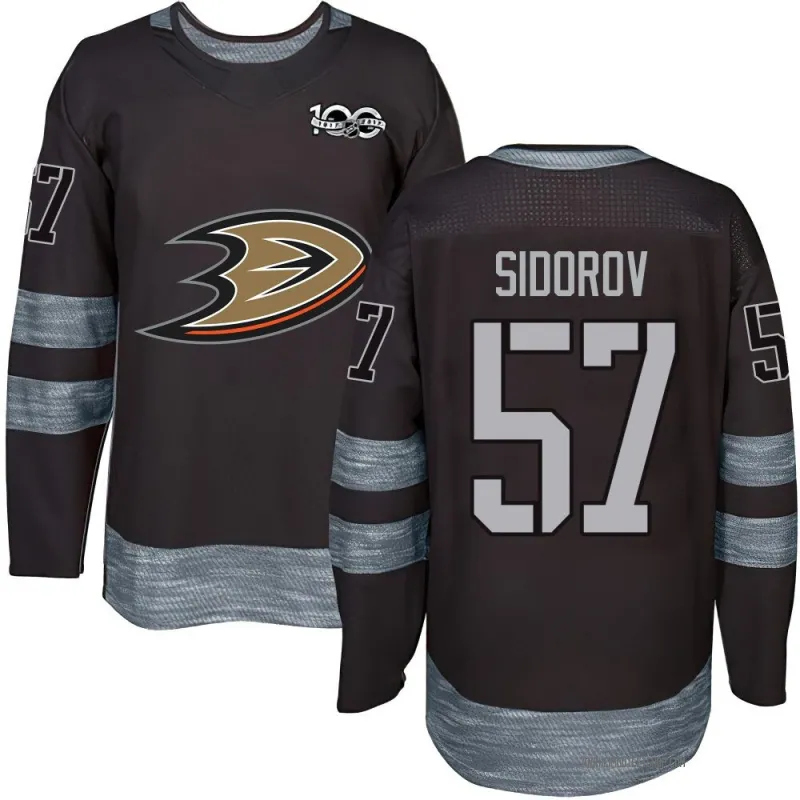 Black Men's Yegor Sidorov Authentic Anaheim Ducks 1917-2017 100th Anniversary Jersey