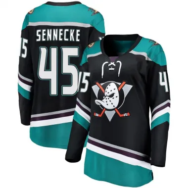Black Women's Beckett Sennecke Breakaway Anaheim Ducks Alternate Jersey