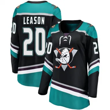 Black Women's Brett Leason Breakaway Anaheim Ducks Alternate Jersey
