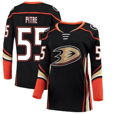 Black Women's Coulson Pitre Breakaway Anaheim Ducks Home Jersey