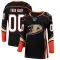 Black Women's Custom Breakaway Anaheim Ducks Home Jersey