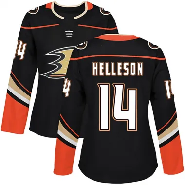 Black Women's Drew Helleson Authentic Anaheim Ducks Home Jersey