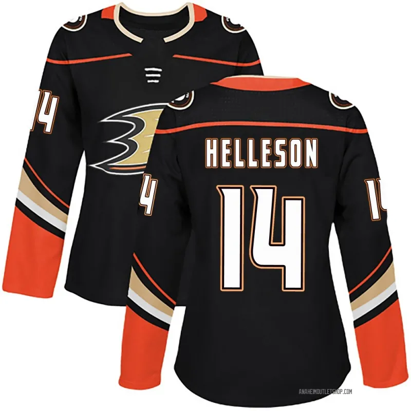 Black Women's Drew Helleson Authentic Anaheim Ducks Home Jersey