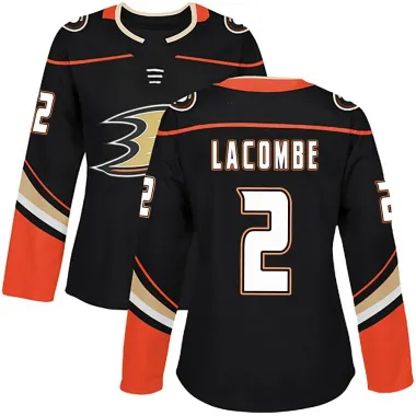 Black Women's Jackson LaCombe Authentic Anaheim Ducks Home Jersey