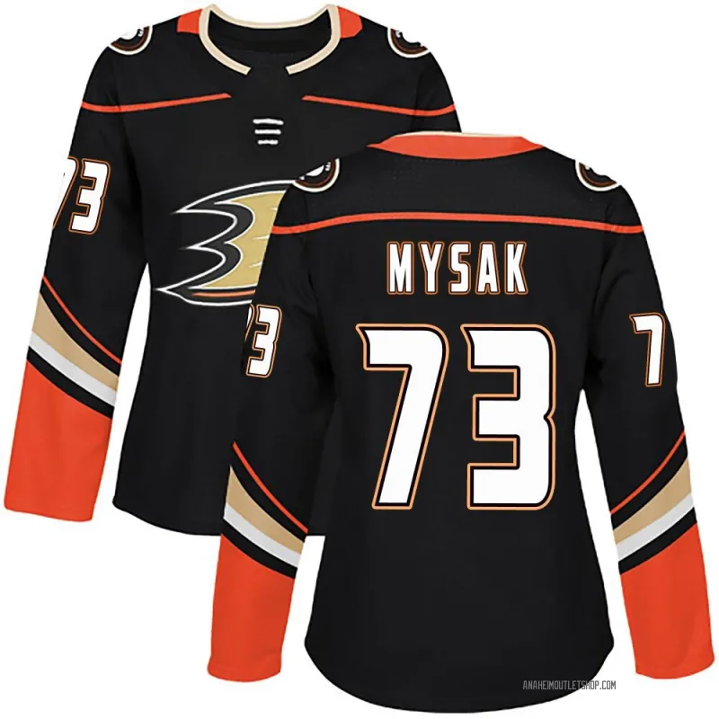 Black Women's Jan Mysak Authentic Anaheim Ducks Home Jersey