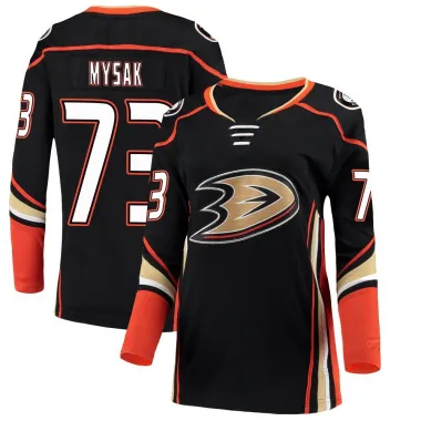 Black Women's Jan Mysak Breakaway Anaheim Ducks Home Jersey