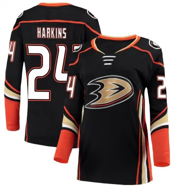 Black Women's Jansen Harkins Breakaway Anaheim Ducks Home Jersey