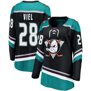 Black Women's Jeffrey Viel Breakaway Anaheim Ducks Alternate Jersey