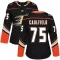 Black Women's Judd Caulfield Authentic Anaheim Ducks Home Jersey