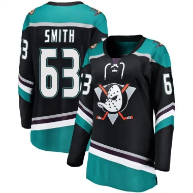 Black Women's Konnor Smith Breakaway Anaheim Ducks Alternate Jersey