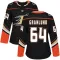Black Women's Mikael Granlund Authentic Anaheim Ducks Home Jersey
