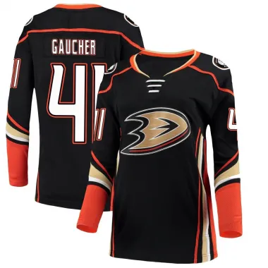 Black Women's Nathan Gaucher Breakaway Anaheim Ducks Home Jersey