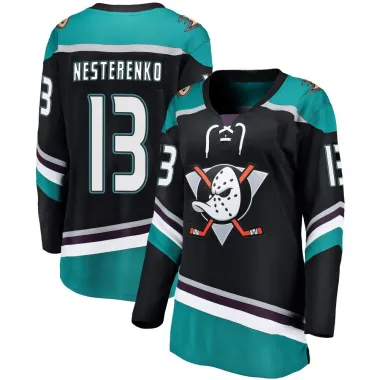 Black Women's Nikita Nesterenko Breakaway Anaheim Ducks Alternate Jersey