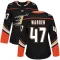 Black Women's Noah Warren Authentic Anaheim Ducks Home Jersey