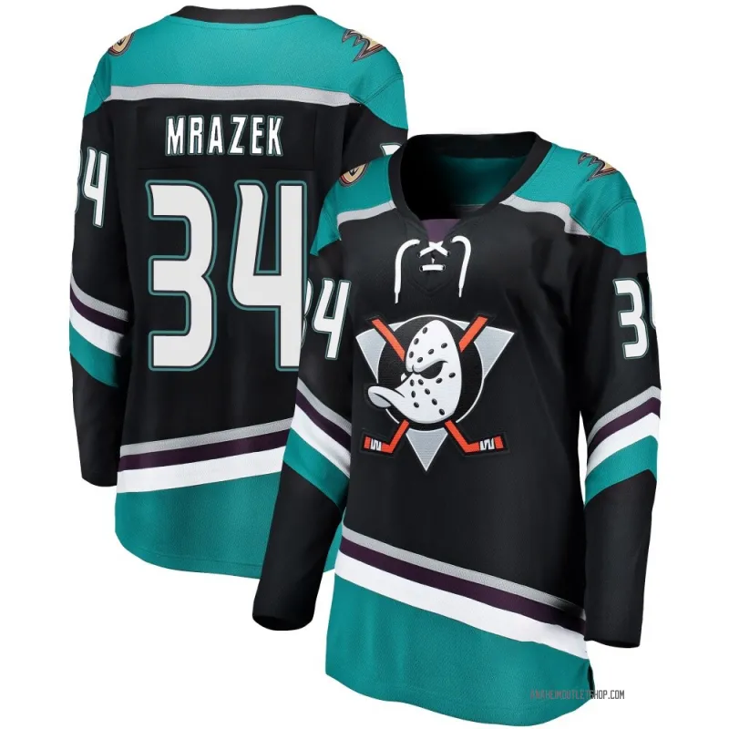 Black Women's Petr Mrazek Breakaway Anaheim Ducks Alternate Jersey