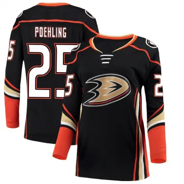 Black Women's Ryan Poehling Breakaway Anaheim Ducks Home Jersey