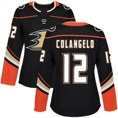 Black Women's Sam Colangelo Authentic Anaheim Ducks Home Jersey
