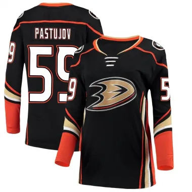 Black Women's Sasha Pastujov Breakaway Anaheim Ducks Home Jersey