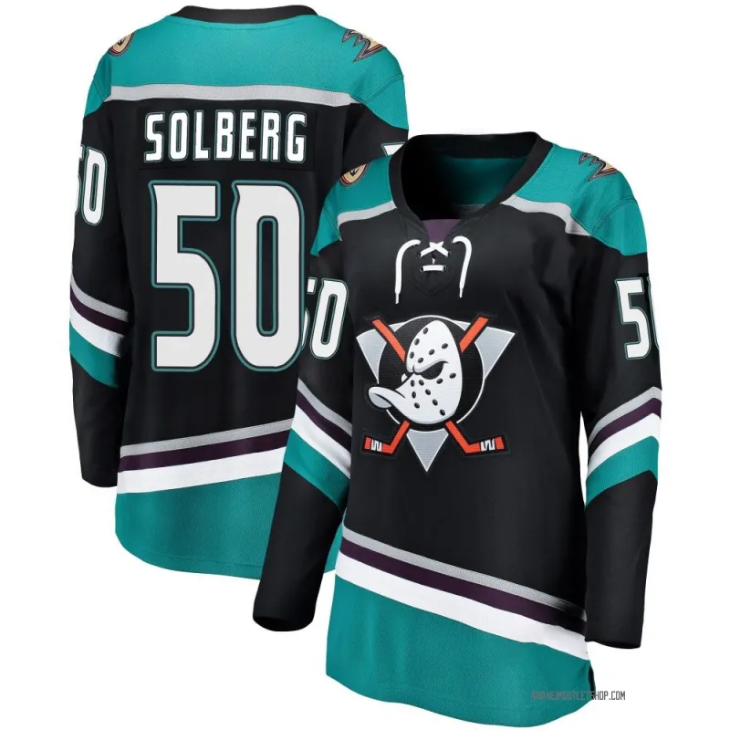 Black Women's Stian Solberg Breakaway Anaheim Ducks Alternate Jersey