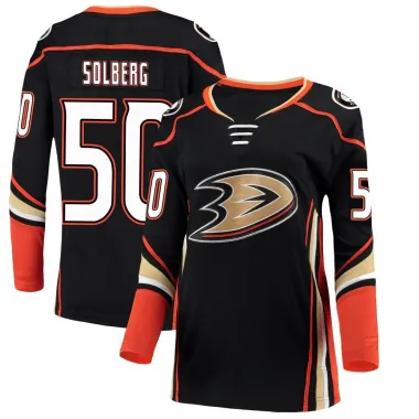 Black Women's Stian Solberg Breakaway Anaheim Ducks Home Jersey