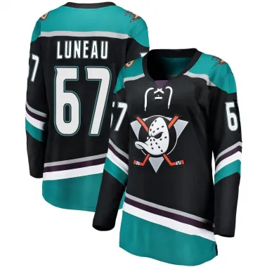 Black Women's Tristan Luneau Breakaway Anaheim Ducks Alternate Jersey
