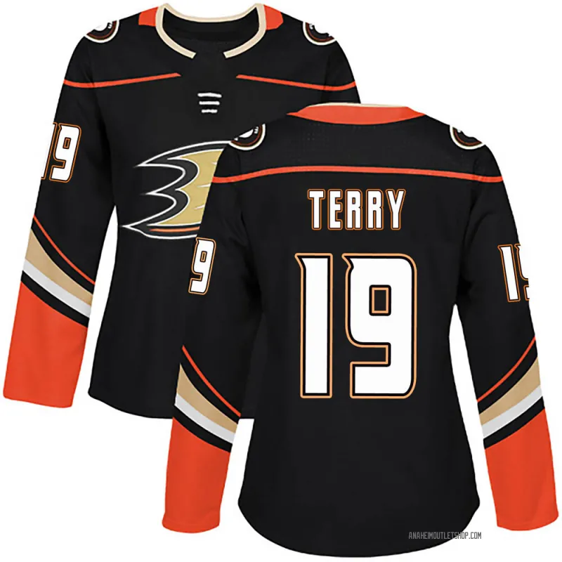 Black Women's Troy Terry Authentic Anaheim Ducks Home Jersey
