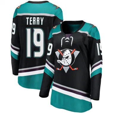 Black Women's Troy Terry Breakaway Anaheim Ducks Alternate Jersey