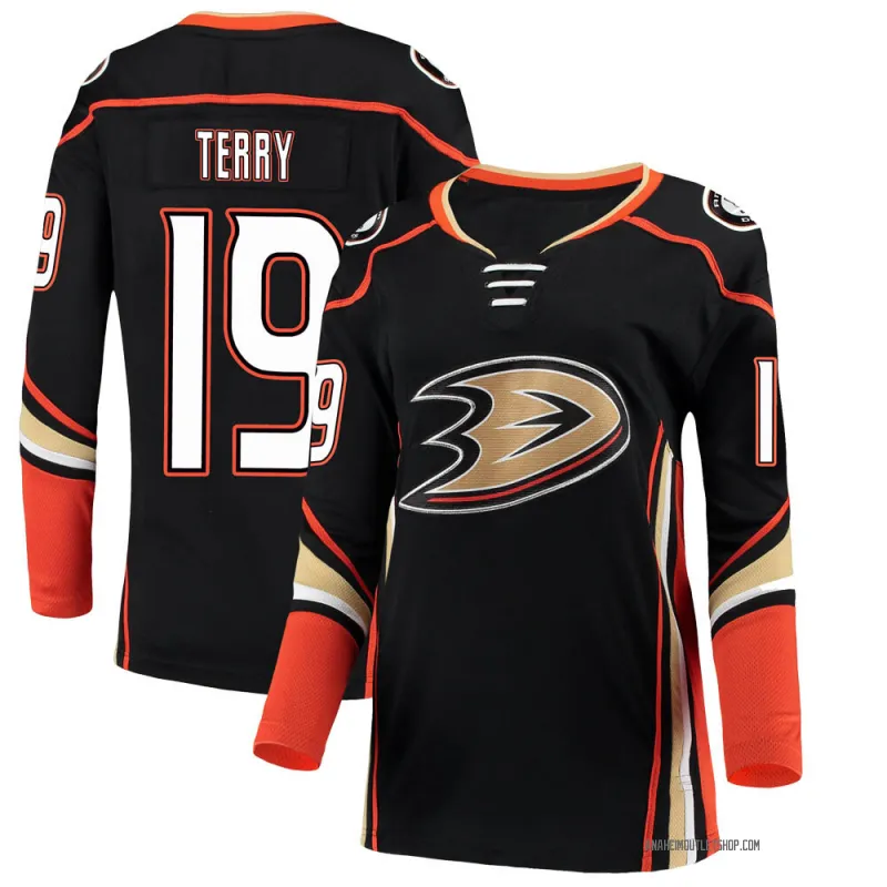 Black Women's Troy Terry Breakaway Anaheim Ducks Home Jersey