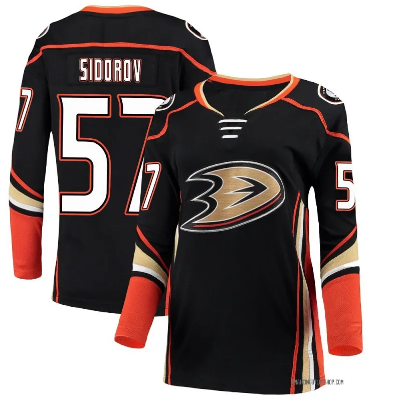 Black Women's Yegor Sidorov Breakaway Anaheim Ducks Home Jersey