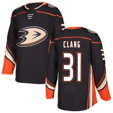 Black Youth Calle Clang Authentic Anaheim Ducks Home Jersey