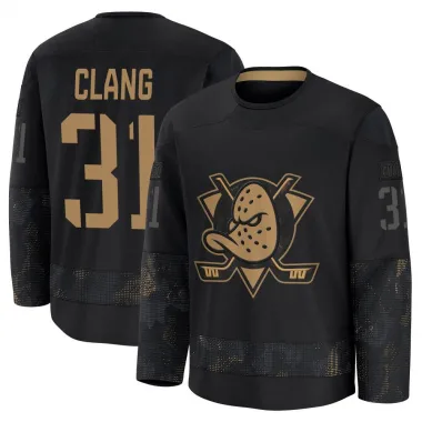 Black Youth Calle Clang Premium Anaheim Ducks 2024 Military Appreciation Practice Jersey