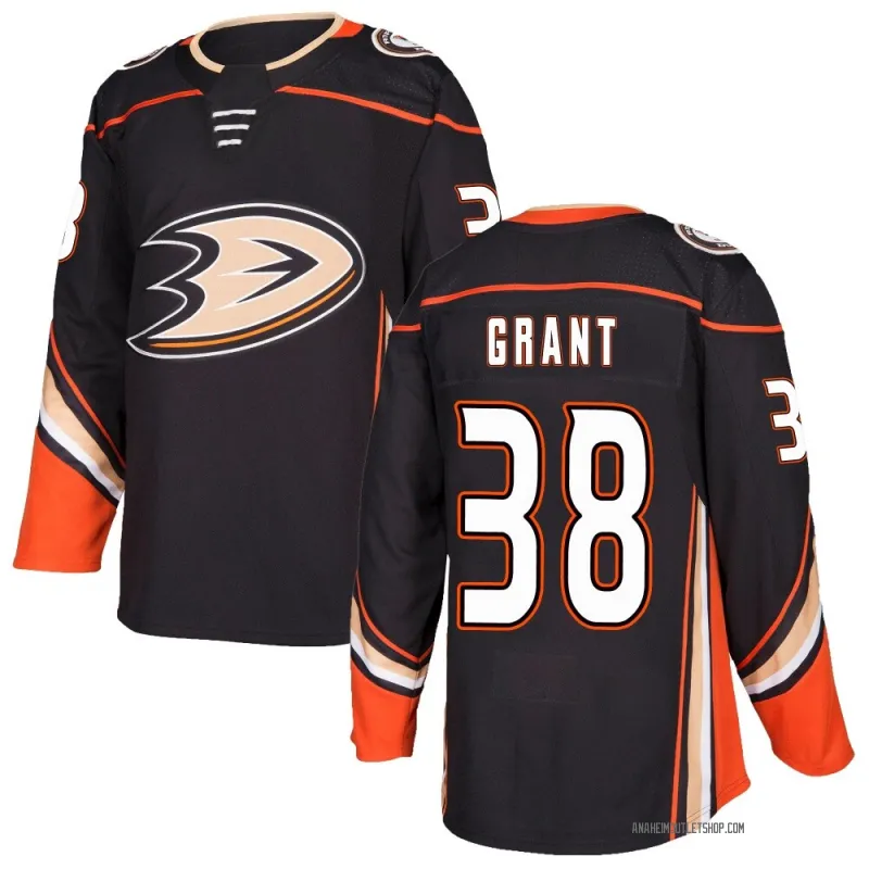 Black Youth Derek Grant Authentic Anaheim Ducks Home Jersey